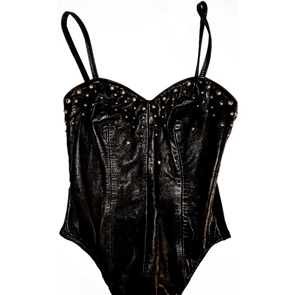 Sexy J Harris Genuine Leather Bodysuit (thong) - Picture 3 of 3